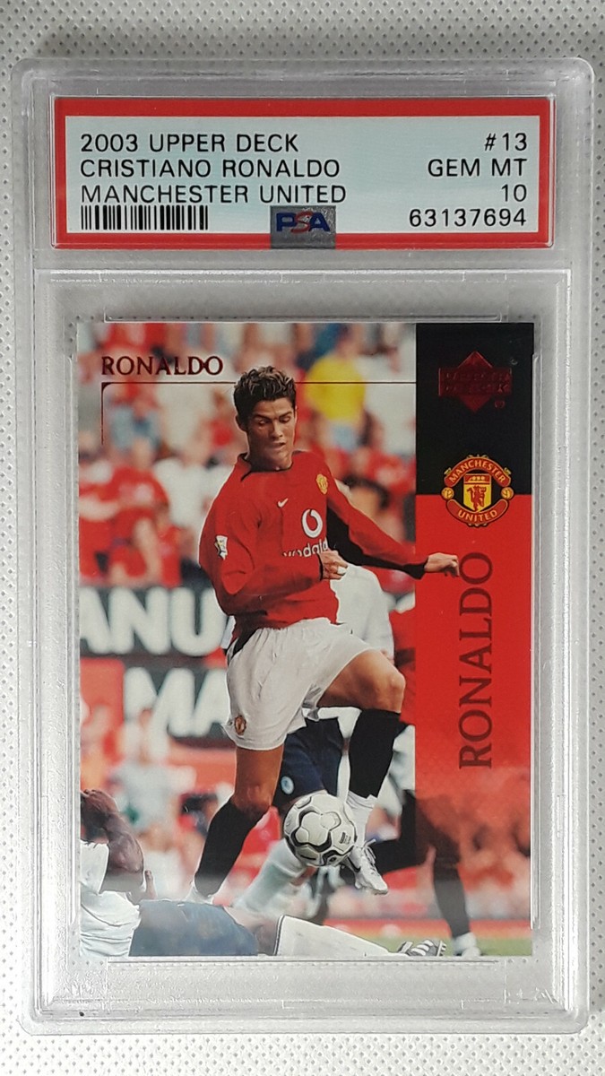ロナウド　ルーキーカード　マンチェスター　1/500 ronaldo rc 2003 Upper Deck Manchester United Cristiano Ronaldo #13 PSA 10 GEM