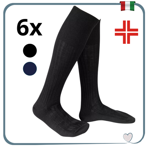 Set 6 Paia Calze SANITARIE Lunghe da Uomo LANA Termiche Calzini lunghi invernali - Photo 1/2