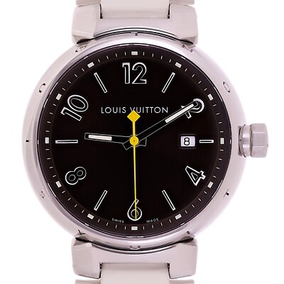 Louis Vuitton Men's Tambour Q1111 Quartz White Rubber Strap Wrist