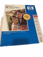 1 Box Of HP Premium Plus Photo Paper 8.5 x 11 High Gloss 25 Sheets NOS