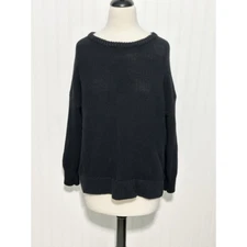 Old Navy Women's Long Sleeve Tunic Length Pullover Sweater Black Size Large