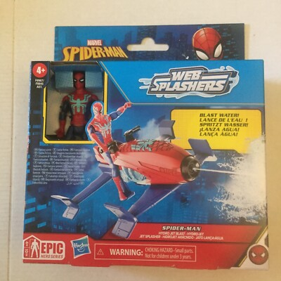 #ad NEW Marvel Spider Man Figure with Hydro Jet Blast Hydro Jet Blasts Water $19.95