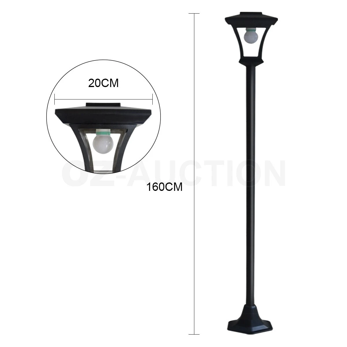 Solar powered lamp post top deals
