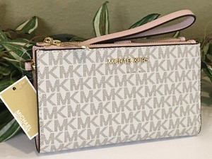 mk jet set travel double zip wristlet