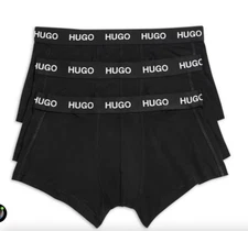 Hugo Boss Men's Trunks Low Rise Underwear 3 Pairs Black Sz: S