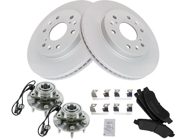 Front Brake Pad and Rotor and Wheel Hub Kit fits GMC Yukon 2008-2014 AWD 89YNHV