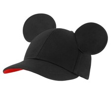 Disney Ears Black Baseball Hat Boys 2-4T Cap Disneyland Parks Mickey Ears New