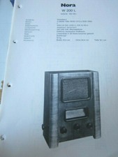 Schema elettrico Radio Nora W 200 L 1933/34