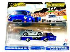 MERCEDES-BENZ 300 SL & 1955 BLAUES WUNDER - HOT WHEELS TEAM TRANSPORT #70