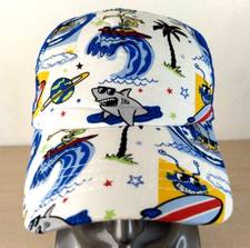 365 KIDS GARANIMALS RIDE THE WAVE ADJUSTABLE SNAPBACK TRUCKER/MESH HAT/CAP, BLUE