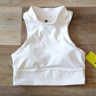 #ad NWT All in Motion Padded Athletic High Neck Tank Cream Size XS $9.59