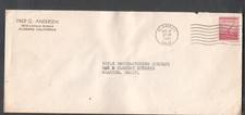 1941 cover Fred G Andersen 1612 Lincoln Alameda CA to Boyle manufacturing city