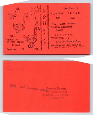 #ad Ham Radio QSL QSO Postcard KRH6337 Monett MO USA $16.99