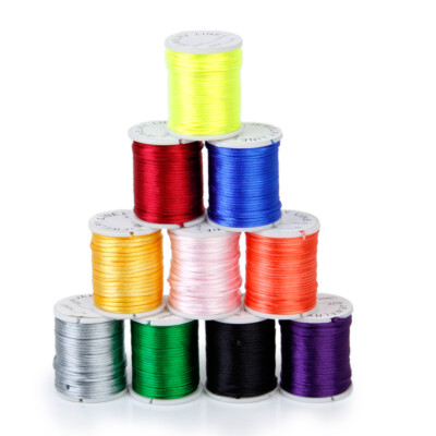 10x6M Nylon Kordel Faden Schnur 1mm für Chinesischen Knoten Armband Halskette Zum Selbermachen Herstellung