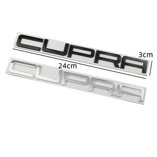 3D Chrome Silver CUPRA C U P R A Rear Badge Letters FITS Seat - Picture 3 of 3