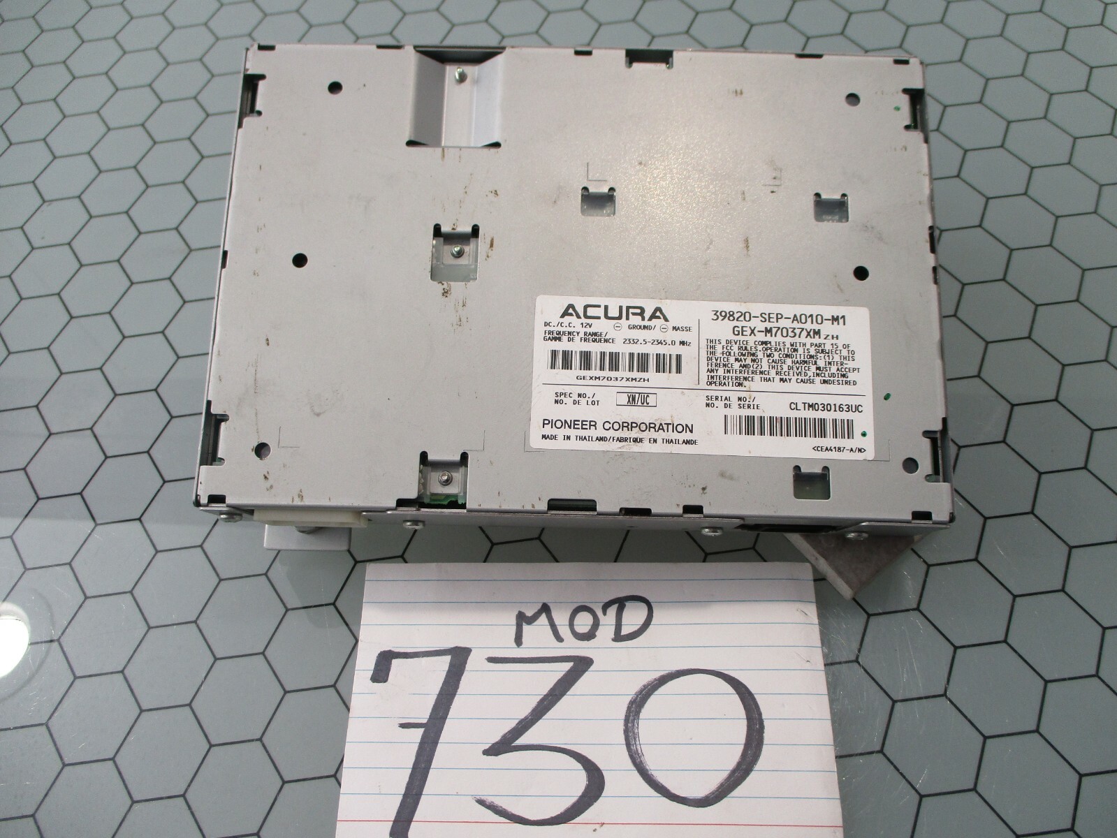04 05 Acura TL Satellite Radio Receiver Control Module Used #730MOD 