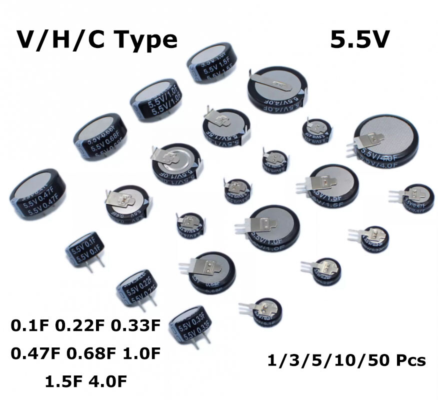 Super Condensatore 5.5V 0.1F 4.0F Farad Tipo V H C Elettronico - Foto 5