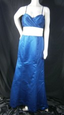 Bill Levkoff Designer Sample 12 Blue Bridesmaid Dress Prom Wedding Gown NEW 250