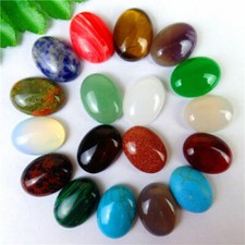 18Pcs Multicolor Mixed Gemstone Stone Agate Oval Cab Cabochon 16x12x5mm HH6368