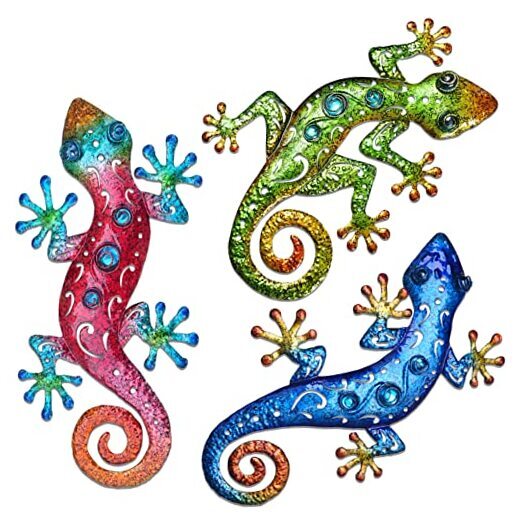 Metal Lizards Outdoor Decor Metal Gecko Wall Decoration Geico Lizard Style 1