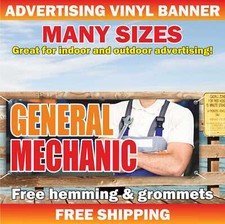 GENERAL MECHANIC Advertising Banner Vinyl Mesh Sign Service Repair Car Auto Care