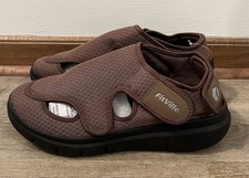 FitVille Mens Sandals Arch Support Diabetic Shoes Casual Summer Outdoor 12W NWT