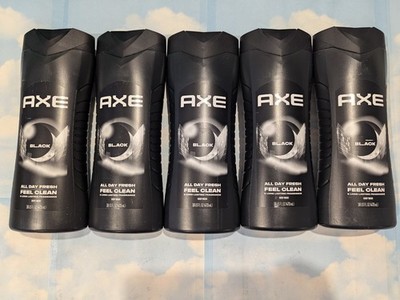 LOT (5) AXE BLACK FROZEN PEAS & CEDARWOOD ALL DAY FRESH BODY WASH    16 FL OZ