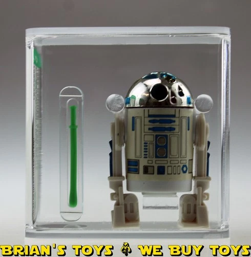 Vintage Kenner Star Wars Loose R2-D2 (With Pop-Up Saber) Action Figure AFA 75...
