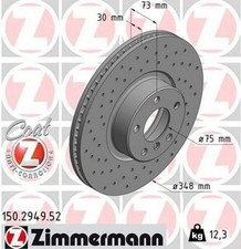 ZIMMERMANN Sport Coat Z Bremsscheibe Vorne Links für BMW X4 (F26) 348mm