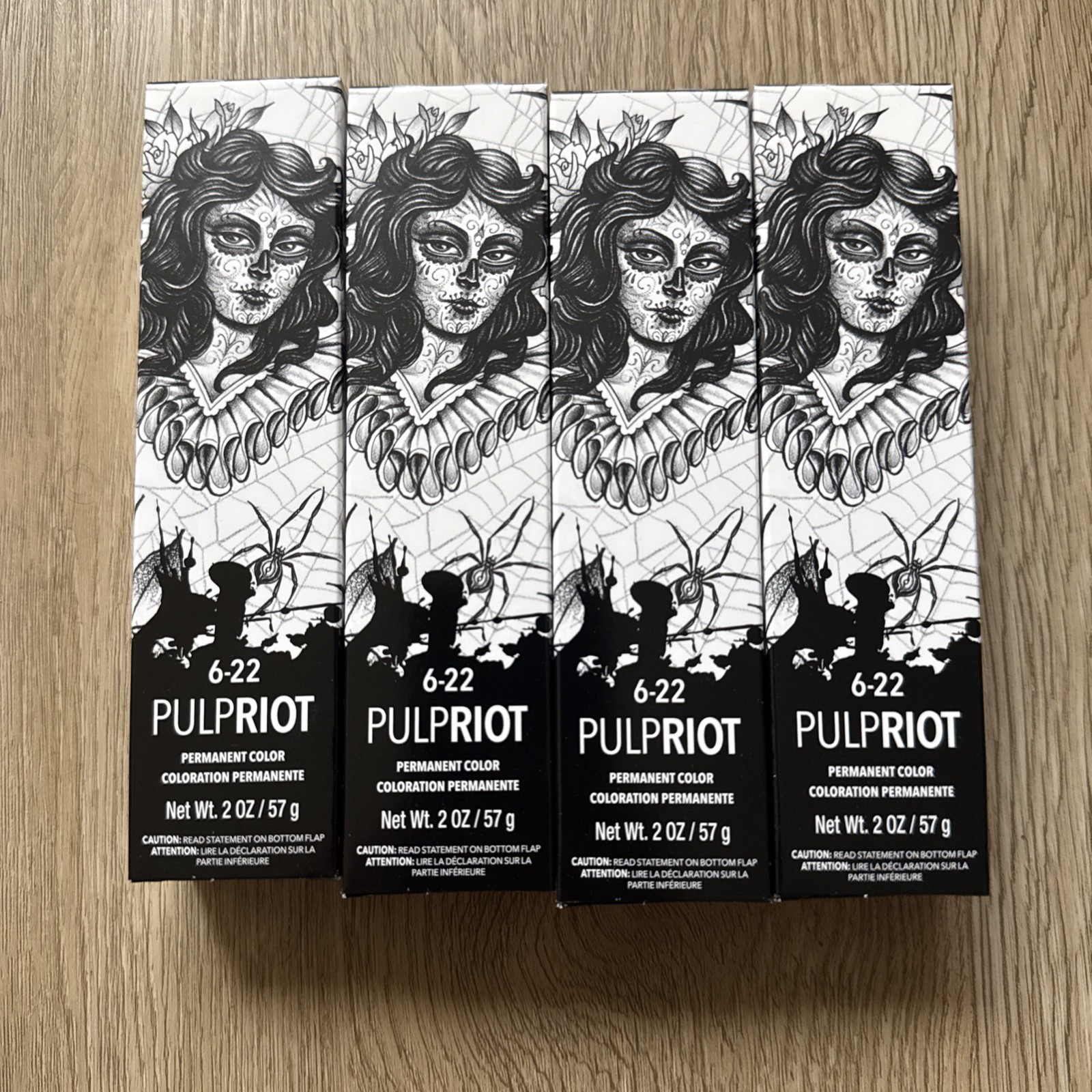 4  PULP RIOT FACTION 8 Professional Permanent Hair Color,  &lsquo;6-22  VIOLET/VIOLET
