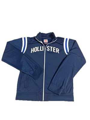 Hollister Blue Pro Sport Size Large Retro Y2K Track Jacket VTG Vintage 80s 90s