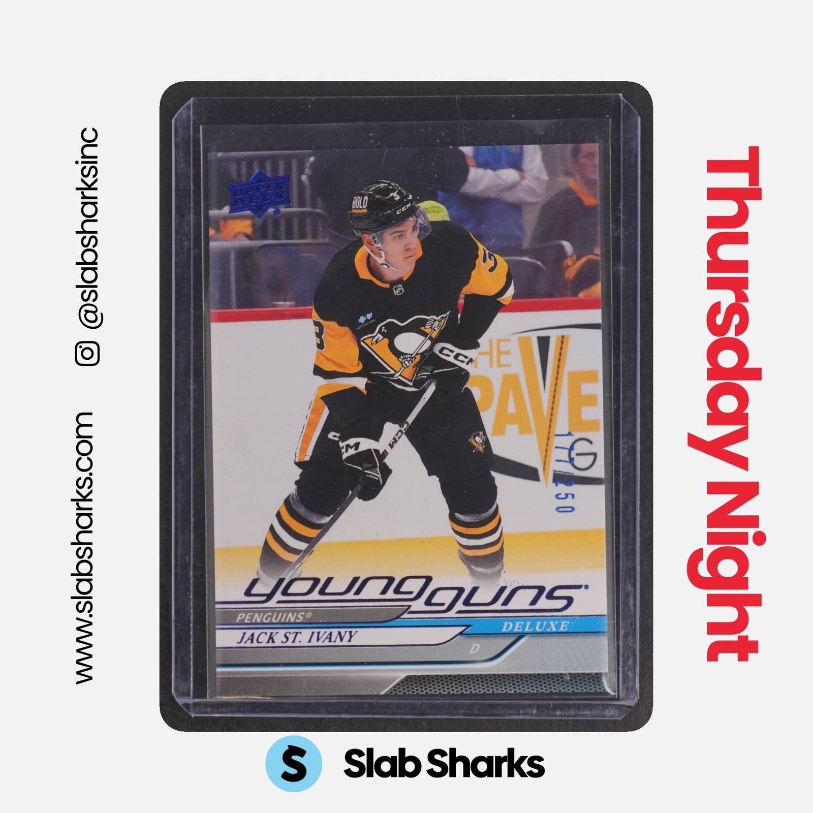 2024 UPPER DECK #234 JACK ST. IVANY DELUXE YOUNG GUNS RC ROOKIE /250