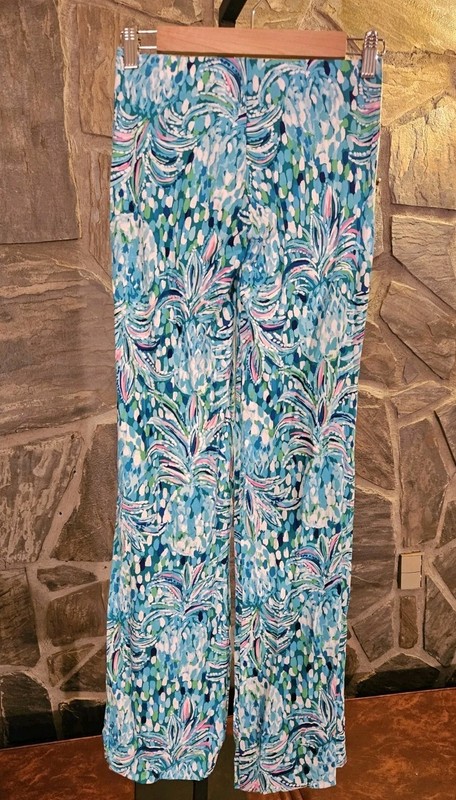Lilly Pulitzer Georgia May Palazzo SZ.XXS Pants Emerald Isle Pineapple of My Eye