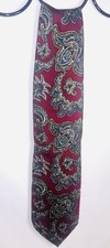 Monsieur Givenchy Tie Maroon With Abstract Paisley Pattern 100 Silk