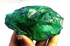 495.0 CT Natural Green Emerald Dyed Rough EGL Certified Loose Gemstone 6MGU