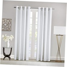 Hannah Crinkle Textured Microfiber Curtain Panel 52"W x 63"L Pack of 1 White