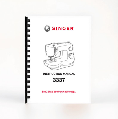 Singer 3337 Simple Sewing Machine Manual - Half-Letter Size