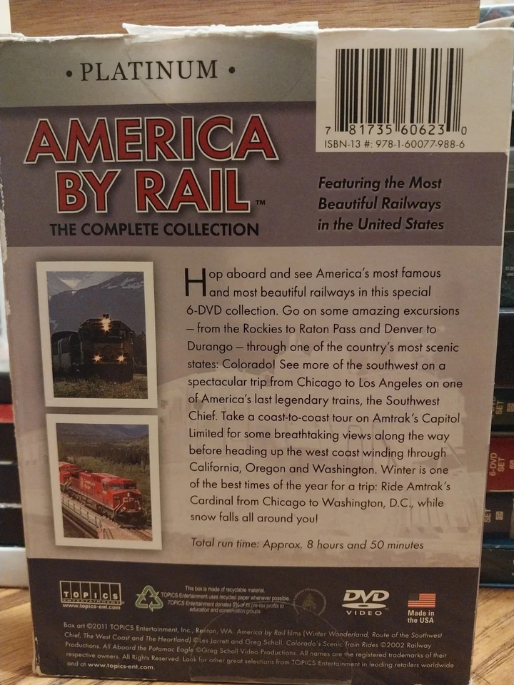 America by Rail The Complete Collection 6 DVD Box Set (Never Removed From Case) Foto 2 de 4