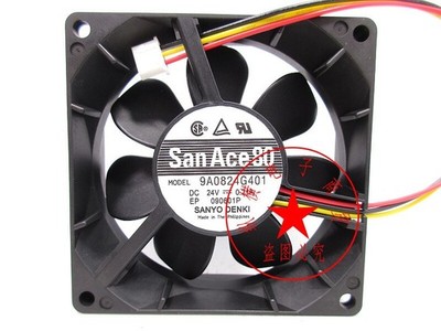 1PC   9A0824G401 DC24V 0.21A 8CM 3-wire inverter cooling fan  #vn