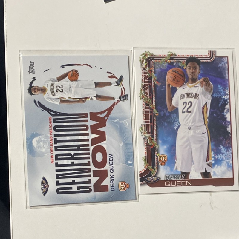 Topps NBA Rookie Derik Queen Generation Now New Orleans Pelicans Card Lot of 2