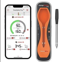 THERMOPRO TEMPSPIKE PLUS 600FT WIRELESS MEAT THERMOMETER - DARK ORANGE