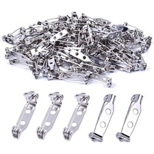 100pcs 20mm stainless steel bar pins brooch pin backs safety catch pin