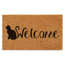 Feline Welcome Doormat, 24" X 36"