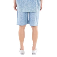 Versace Barocco Pattern Chambray Shorts - Image 4 of 4