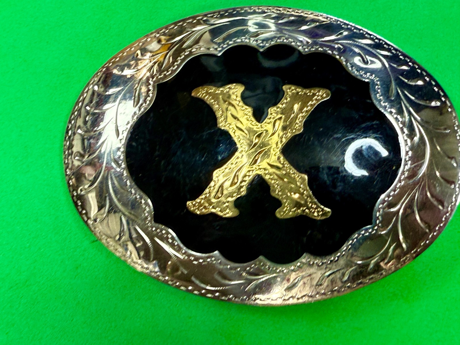 Custom Initial Letter X Monogram Two Tone Western… - image 17