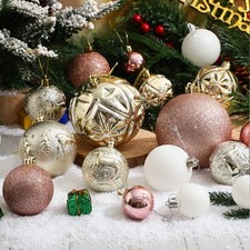 32 Pcs Christmas Ball Ornaments Set, 4", 3.15", 2.36", 1.57" Shatterproof Chr...