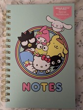 2024 Sanrio Hello Kitty  Friends Rainbow Fun Hard Cover Spiral Notebook Journal