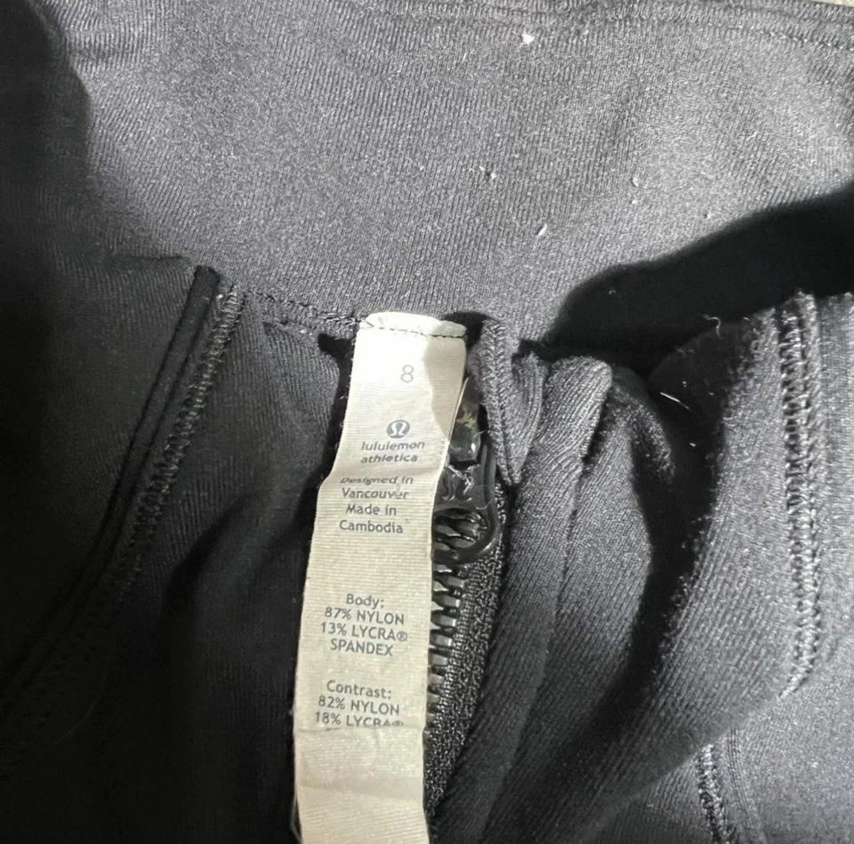 Chaqueta Lululemon Negra Define Manga Larga Cremallera Completa Negra Talla 8 Foto 4 de 4