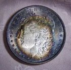 1879 Morgan Silver Dollar , Toning, Die Clash Error