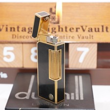 Vintage Dunhill Lighter Gold/Black _Ultrasonically Cleaned_Working